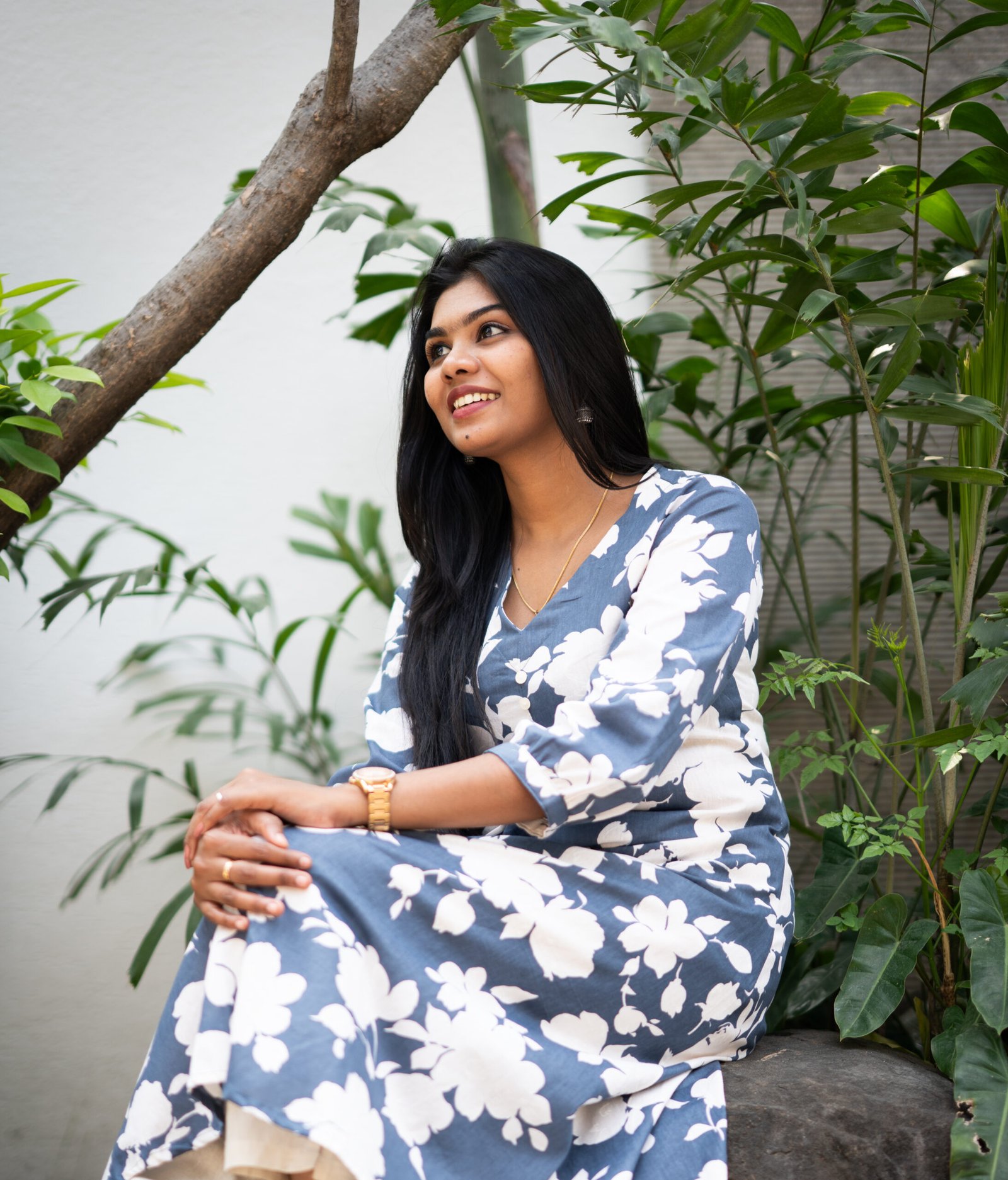 Gizia - Muted Blue Kurti Set