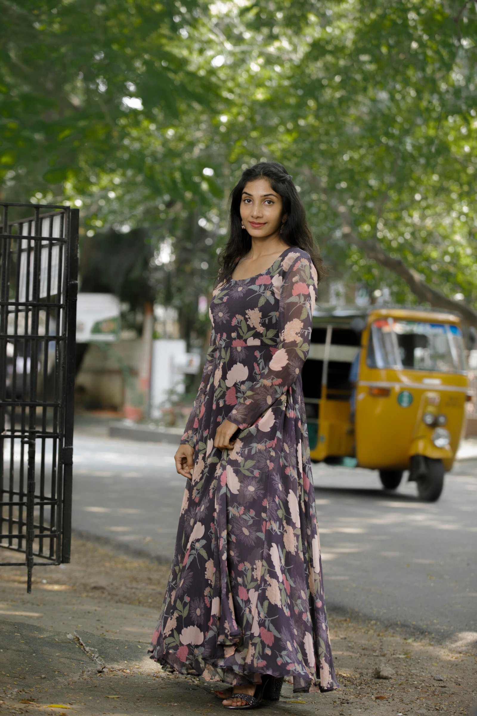 Black floral Gown - Image 23