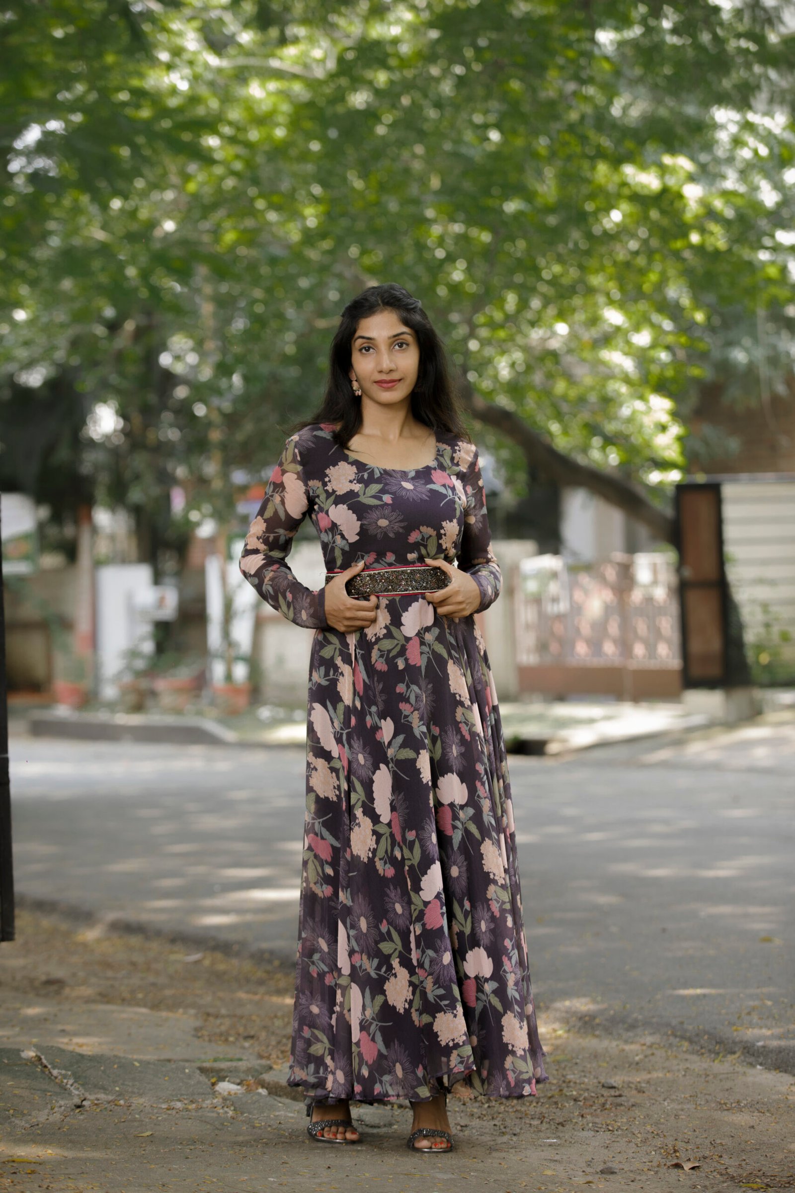 Black floral Gown - Image 21