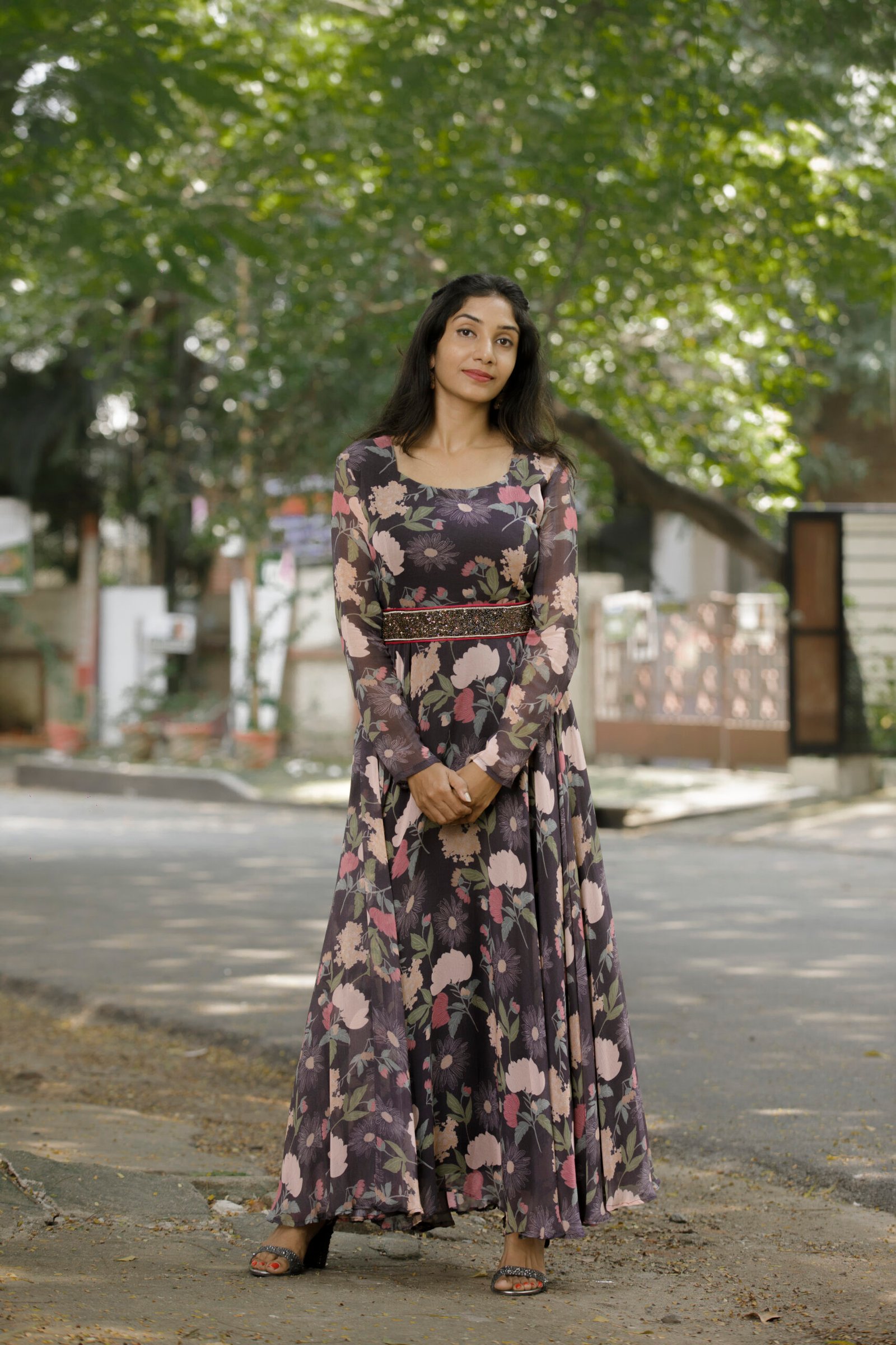 Black floral Gown - Image 18