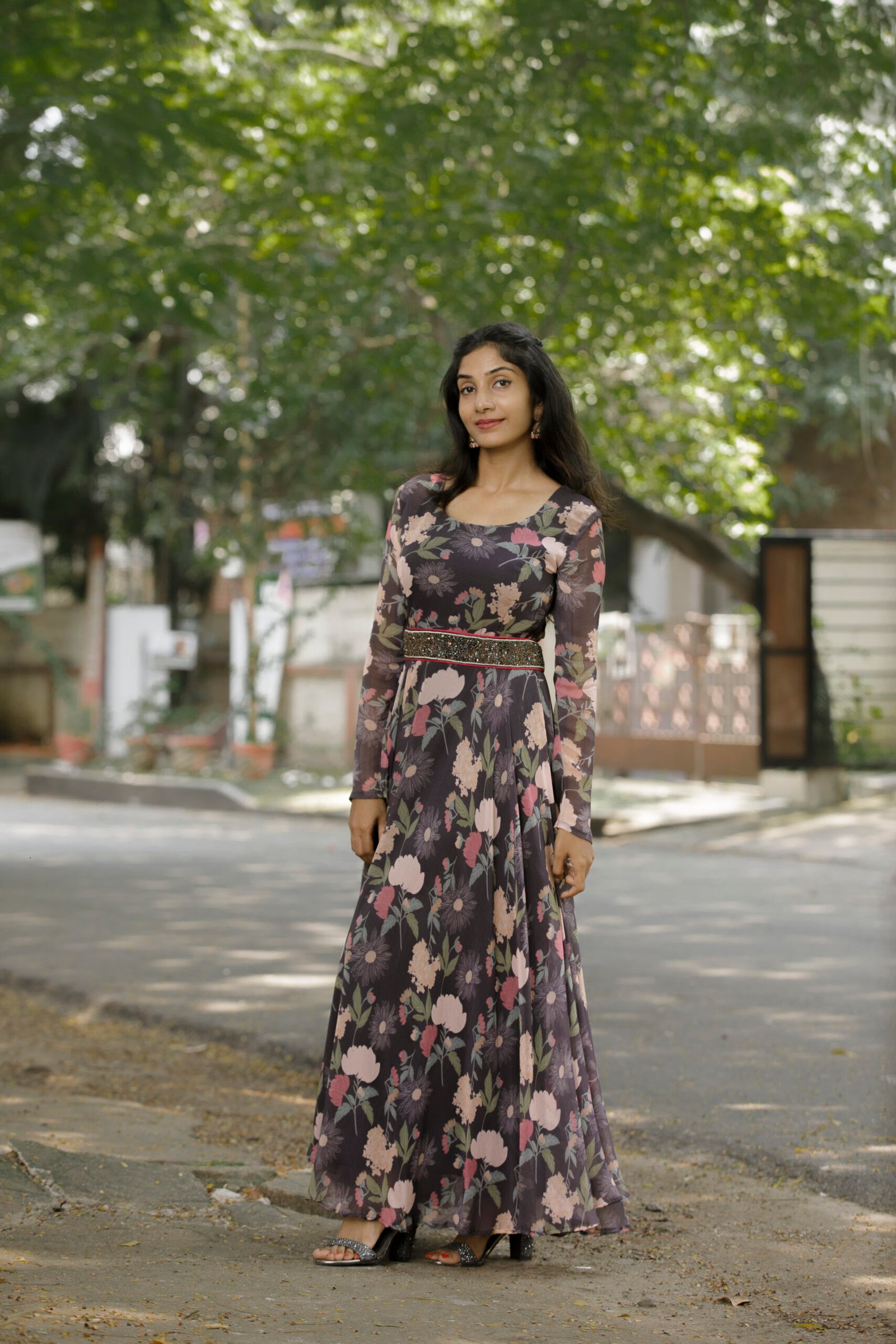 Black floral Gown - Image 17