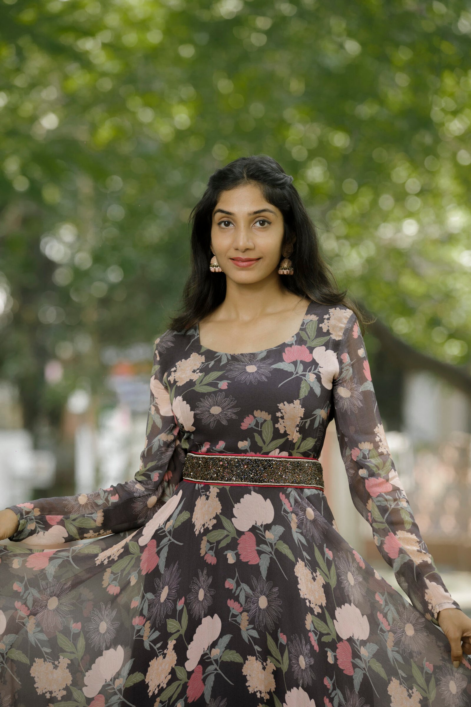 Black floral Gown - Image 14