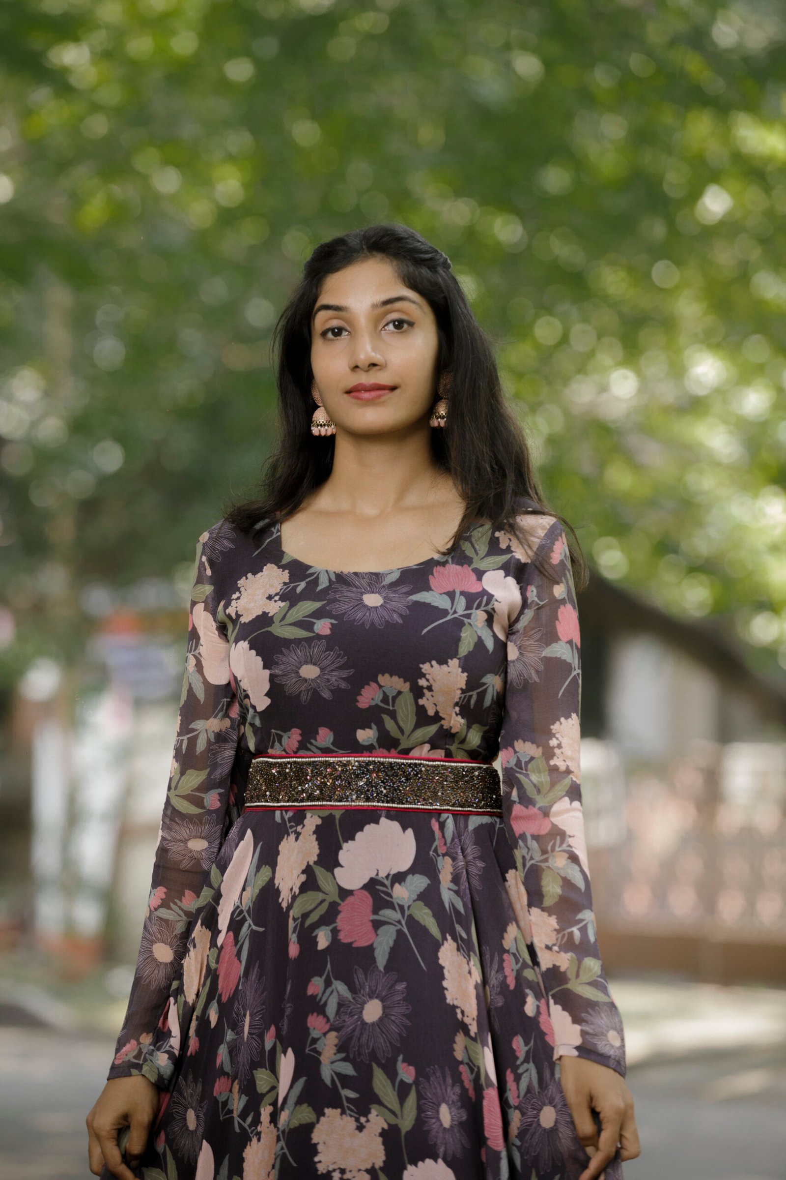 Black floral Gown - Image 12