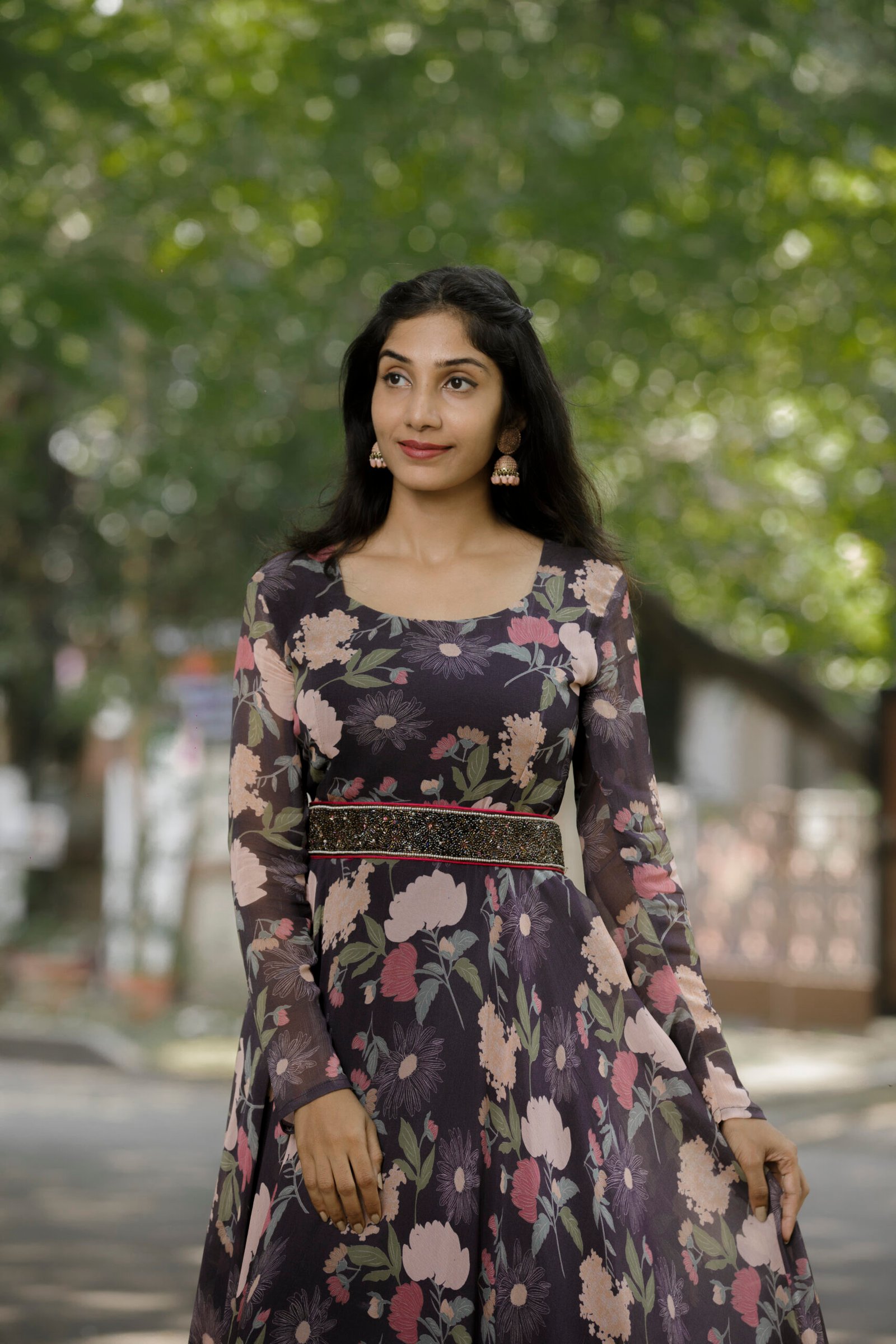 Black floral Gown - Image 11