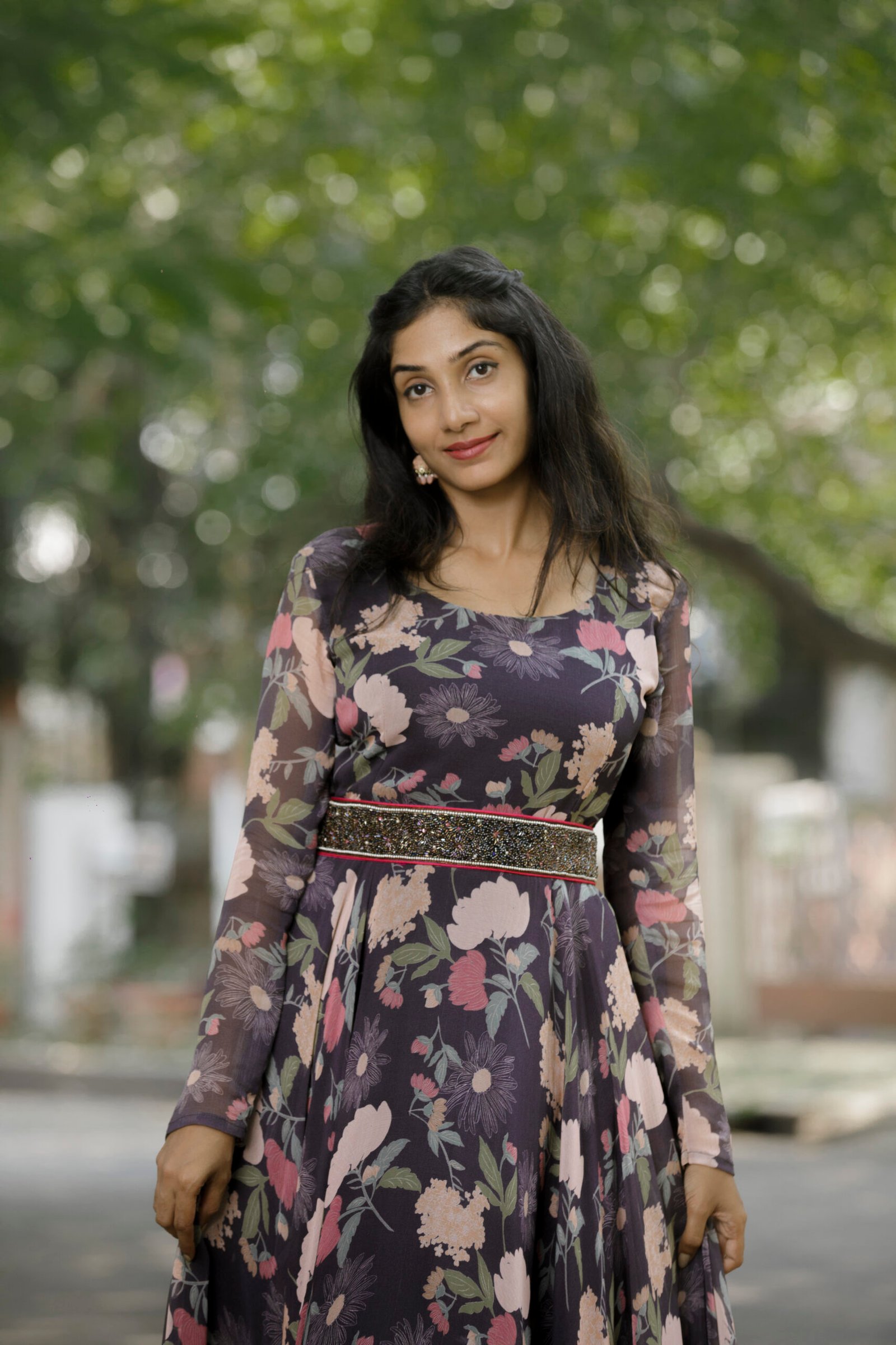 Black floral Gown - Image 7